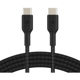 Belkin 60W USB-C to USB-C Cable - 480 Mbps - Nylon, Braided - M/M - 2m/6.6ft - Black