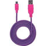 Manhattan Braided USB 2.0 A Male / Micro-B Male, 6 ft., Purple/Pink - Retail Package