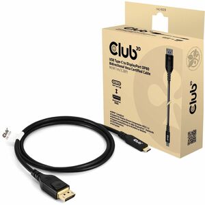 Club 3D USB Type-C to DisplayPort DP80 Bidirectional Vesa Certified Cable 1m/ 3.28 ft