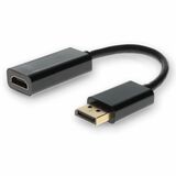 AddOn 5-Pack of 8in DisplayPort 1.2 Male to HDMI 1.3 Female Black Adapter Cables Which Requires DP++ For Resolution Up to 2560x1600 (WQXGA)