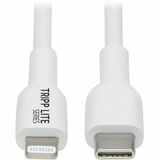 Eaton Tripp Lite Series Safe-IT USB-C to Lightning Sync/Charge Antibacterial Cable (M/M), MFi Certified, White, 2 m (6.6 ft.)