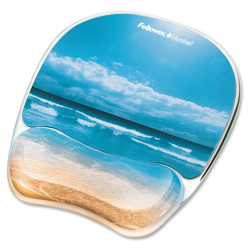 Fellowes® Photo Gel Mouse Pad Wrist Rest with MICROBAN® - Sandy Beach (9179301)
