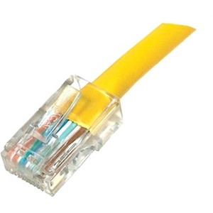 Weltron Cat.5e UTP Patch Network Cable - 10 ft Category 5e Network Cable for Network Device, Hub, Switch, Router, Modem, Patch Panel - First End: 1 x RJ-45 Network - Male - Second End: 1 x RJ-45 Network - Male - Patch Cable - Gold Plated Contact - Yellow