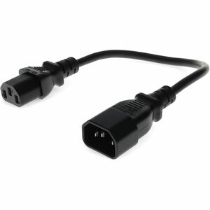 AddOn 5ft C13 Female to C14 Male 18AWG 100-250V at 10A Black Power Cable