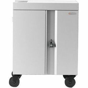Bretford CUBE Cart Max Mobile Charging Computer Cart - 2 Shelf - 4 Casters - 5" Caster Size - Steel - 29.70" Width x 26.30" Depth x 40.10" Height - Concrete - For 30 Devices