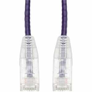 AddOn 50ft Purple CAT 6 Slim PVC Ethernet Cable Snagless Clear-Claw RJ-45 M/M