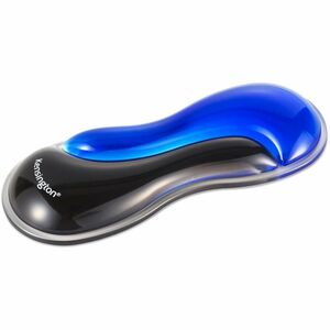 Kensington Slim Duo Gel Mouse/Trackball Wrist Rest - 0.87" Height x 7.56" Width x 2.83" Depth - Black, Blue - Gel - Strain Resistant - Mouse - Retail - 1