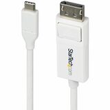 StarTech.com 6ft (2m) USB-C to DisplayPort 1.2 Cable 4K 60Hz, Reversible DP to USB-C / USB-C to DP Video Adapter Monitor Cable, HDR, White