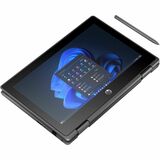 HP Pro x360 Fortis G11 11.6" Touchscreen Rugged Convertible 2 in 1 Notebook - HD - Intel N-Series N100 - vPro Technology - 4 GB - 128 GB SSD - Jack Black - Smart Buy