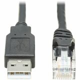 Eaton Tripp Lite Series USB-A to RJ45 Rollover Console Cable (M/M) - Cisco Compatible, 250 Kbps, 15 ft. (4.57 m), Black