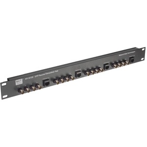NVT Phybridge 16-Channel Video Transceiver Hub - 3280.84 ft Range - 4 x Network (RJ-45) - Twisted Pair - Category 5 - Rack-mountable, Wall Mountable