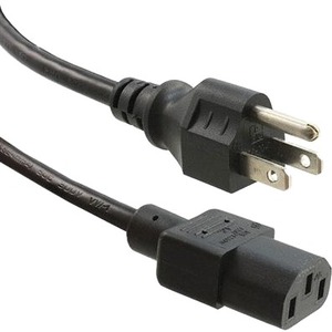 Unirise Standard Power Cord - For Desktop Computer, Monitor - 125 V AC / 15 A - Black - 1 ft Cord Length - NEMA 5-15P / IEC 60320 C13