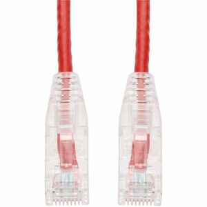 AddOn 20ft Red CAT 6A Slim PVC Ethernet Cable Snagless Clear-Claw RJ-45 M/M