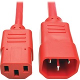 Eaton Tripp Lite Series Heavy-Duty PDU Power Cord, C13 to C14 - 15A, 250V, 14 AWG, 2 ft. (0.61 m), Red