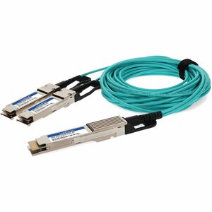 AddOn MSA and TAA Compliant 200GBase-AOC QSFP28-DD to 2xQSFP28 NRZ Active Optical Cable (850nm, MMF, 4m)