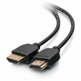 C2G 6ft Plus Series Slim Flexible HDMI Cable with Low Profile Connectors - VW-1 Rated - 4K 60Hz - M/M - Black (2 Pack)