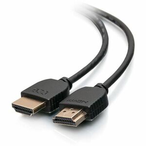C2G 6ft Plus Series Slim Flexible HDMI Cable with Low Profile Connectors - VW-1 Rated - 4K 60Hz - M/M - Black (2 Pack)