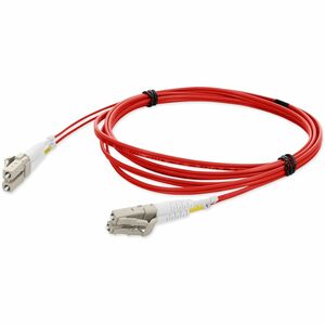 AddOn 2m LC to LC Red OM1 Duplex OFNR (Riser-Rated) TAA MMF Fiber Patch Cable