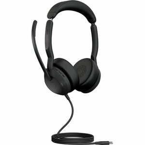 Jabra Evolve2 50 Headset - Microsoft Teams Certification - Stereo - USB Type C, USB Type A - Wired/Wireless - Bluetooth - 98.4 ft - 20 Hz to 20 kHz - On-ear - Binaural - Supra-aural - 5.58 ft Cable - MEMS Technology, Noise Cancelling Microphone - Noise Canceling