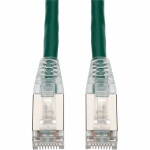 AddOn 15ft Green CAT 6 Shielded Plenum-Rated Ethernet Cable Snagless Easy Clear Boot RJ-45 M/M