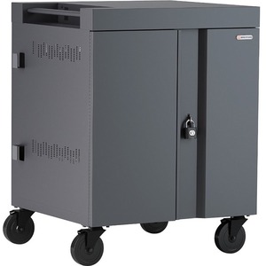 Bretford CUBE Cart - 2 Shelf - Push/Pull Handle - 4 Casters - Steel - 30" Width x 26.50" Depth x 37.50" Height - Topaz - For 32 Devices