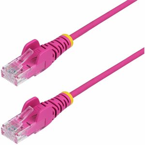 StarTech.com 4ft Pink Slim CAT6 Ethernet Cable, Slim Snagless RJ45, UTP, LSZH, 28AWG Bare Copper, Slim Network Patch Cord, Fluke Tested