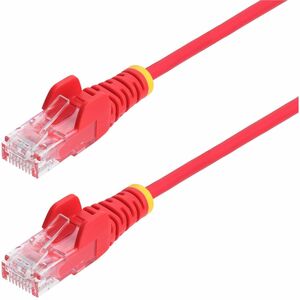 StarTech.com 6ft Red Slim CAT6 Ethernet Cable, Slim Snagless RJ45, UTP, LSZH, 28AWG Bare Copper, Slim Network Patch Cord, Fluke Tested