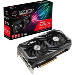 Asus ROG AMD Radeon RX 6600 XT Graphic Card - 8 GB GDDR6 - 7680 x 4320 - 2.43 GHz Core - 2.45 GHz Game Clock - 2.61 GHz Boost Clock - 128 bit Bus Width - PCI Express 4.0 - DisplayPort - 3 x DisplayPort - HDMI