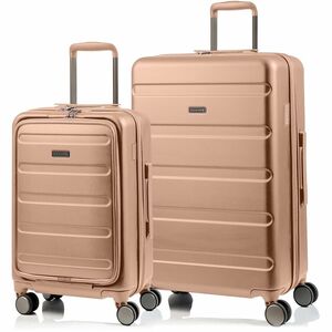 CHAMPS Tech Collection - 2-piece Hardside Luggage set - Rose Gold