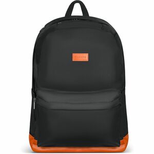 Champs Vintage Carrying Case (Backpack) for 11" to 15.6" Water Bottle, Notebook, Tablet, Glasses, Earphone, Travel - Black