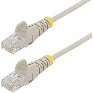 StarTech.com 30ft Gray Slim CAT6 Ethernet Cable, Slim Snagless RJ45, UTP, LSZH, 28AWG Bare Copper, Slim Network Patch Cord, Fluke Tested