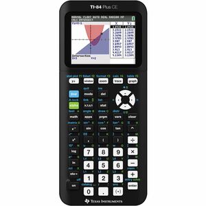 Texas Instruments TI-84 Plus CE Graphing Calculator - Clock, Date/Time Display, Impact Resistant Cover, Slide-on Hard Case, Backlit Display - LCD - Battery Powered - Battery Included
