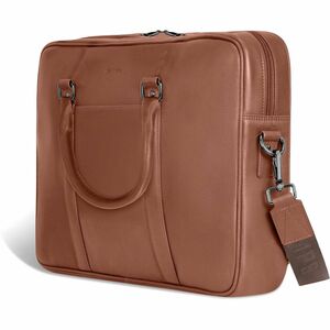 Champs Onyx Carrying Case (Briefcase) for 11" to 15.6" Notebook - Brown - RFID Resistant - Top Grain Cowhide Leather Body - Shoulder Strap, Handle, Trolley Strap - 11.6" Height x 16.3" Width x 2.6" Depth - 2.11 gal Volume Capacity