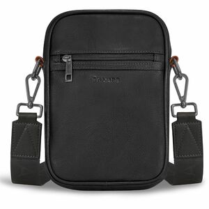 Champs Onyx Carrying Case - Black - RFID Resistant - Top Grain Cowhide Leather Body - Champs signature patterned lining - Shoulder Strap - 6.3" Height x 9.3" Width x 2" Depth - 3.17 quart Volume Capacity