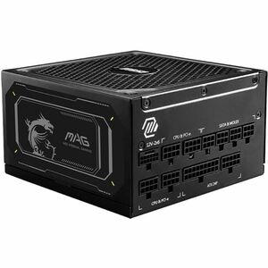 MSI MAG 1000W Power Supply - Internal - 120 V AC, 230 V AC Input - 1000 W - Active PFC - PCI Express Connector - 1 Fan(s) - NVIDIA SLI Supported - 90% Efficiency
