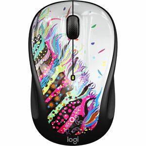 Logitech M325S Wireless Mouse - Optical - Wireless - 32.81 ft - Radio Frequency - 2.40 GHz - Celebration Black - USB - 1000 dpi - 4 Way Scroll - 5 Button(s) - Small Hand/Palm Size - Symmetrical - 1 x AA Battery Supported