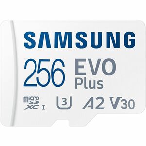 Samsung EVO Plus 256 GB Class 10/UHS-I (U3) V30 microSDXC - 1 - 130 MB/s Read - 10 Year Warranty