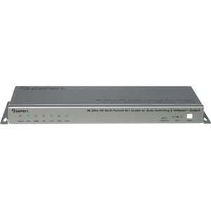 Gefen Video Extender Receiver - 1 Output Device - 229.66 ft Range - 1 x Network (RJ-45) - 1 x USB - 1 x HDMI In - 1 x DVI In - 1 x VGA In - 1 x HDMI Out - 4K - 4096 x 2160 - Twisted Pair - Category 5e