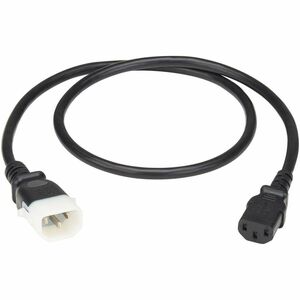 Eaton Tripp Lite Series PDU Power Cord, C13 to P-Lock C14 - North America and Europe Rated, 10A, 250V, 18 AWG, 2 ft. (0.6 m), Black