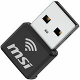 MSI GUAX18N IEEE 802.11 a/b/g/n/ac/ax Dual Band Wi-Fi Adapter for Computer, Notebook