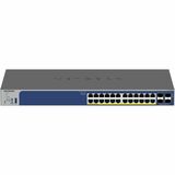 Netgear Gigabit PoE+ Smart Switches with 4 Dedicated 10G SFP+ Ports - 24 Ports - Manageable - Gigabit Ethernet, 10 Gigabit Ethernet - 10GBase-X, 10/100/1000Base-T - 3 Layer Supported - 231 W Power Consumption - 190 W PoE Budget - Optical Fiber, Twisted Pair - PoE Ports - Rack-mountable, Table Top - Lifetime Limited Warranty