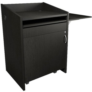 Middle Atlantic L2 Lectern - 150 lb Capacity - 43.75" Height x 30" Width x 25.92" Depth - Melamine, Grained Ebony Ash - Melamine