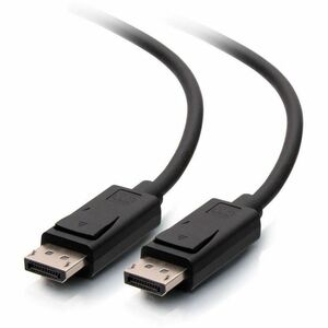 C2G 1ft (0.3m) DisplayPort™ Cable with Latches 4K 60Hz UHD M/M - Black