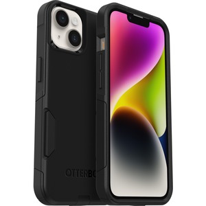 OtterBox iPhone 14 Case Commuter Series Antimicrobial - For Apple iPhone 14, iPhone 13 Smartphone - Black - Bump Resistant, Dirt Resistant, Bacterial Resistant, Dust Resistant, Lint Resistant, Drop Resistant - Synthetic Rubber, Polycarbonate, Plastic - Retail