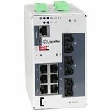 Perle IDS-409F Managed Industrial Ethernet Switch with Fiber 9 port Compact DIN Rail Switch