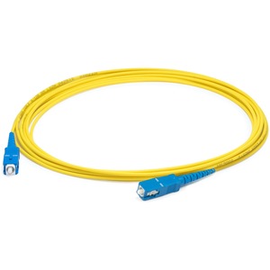 AddOn 23m SC to SC Yellow OS2 Simplex OFNP (Plenum-Rated) SMF Fiber Patch Cable