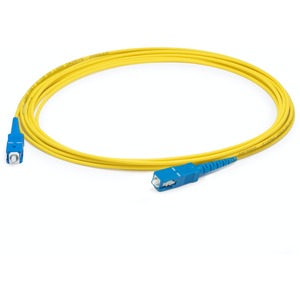AddOn 16m SC to SC Yellow OS2 Simplex OFNP (Plenum-Rated) SMF Fiber Patch Cable