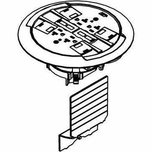 Wiremold Ratchet-Pro 881 Series Multiple Service Floor Box Cover Kit - Stainless Steel