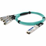 AddOn Fortinet® FG-TRAN-QSFP-4SFP-5 Compatible TAA Compliant 40GBase-AOC QSFP+ to 4xSFP+ Active Optical Cable (850nm, MMF, 5m)