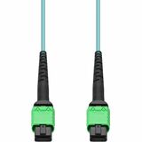 AddOn 2m MPO/APC to MPO/APC Aqua OM4 LSZH 12-Strand Fiber Patch Cable